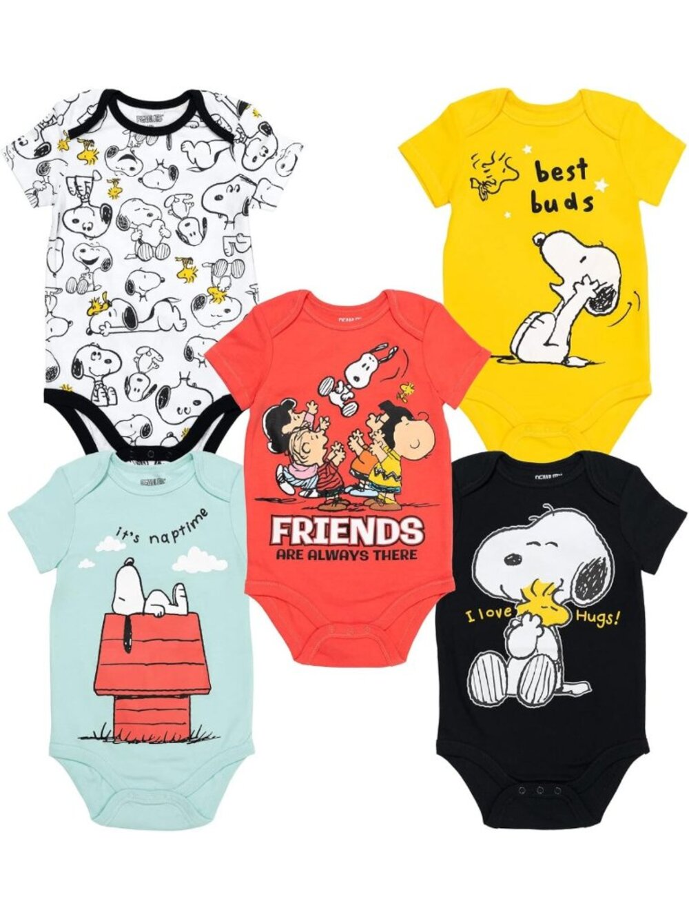 Cute Baby Bodysuits 5-Pack for Newborns & Infants | Soft Cotton, Adorable